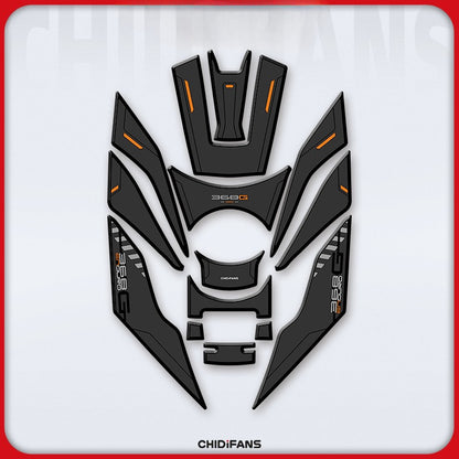 Zontes 368G 2024-2026 Zontes 368G Rubber Fuel Tank Sticker Body Protection Decorative Stickers
