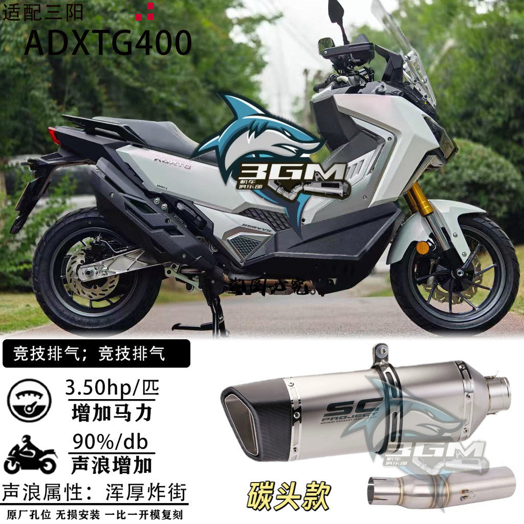 Exhaust Sym Adxtg400 Pipe Muffler Full System Exhaust Adxtg 400 Slip on Titanium Header Adxtg400