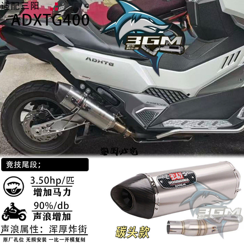 Exhaust Sym Adxtg400 Pipe Muffler Full System Exhaust Adxtg 400 Slip on Titanium Header Adxtg400