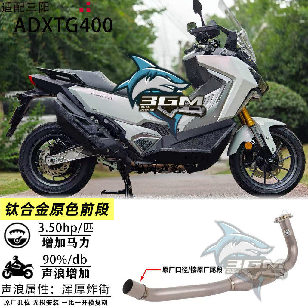 Exhaust Sym Adxtg400 Pipe Muffler Full System Exhaust Adxtg 400 Slip on Titanium Header Adxtg400
