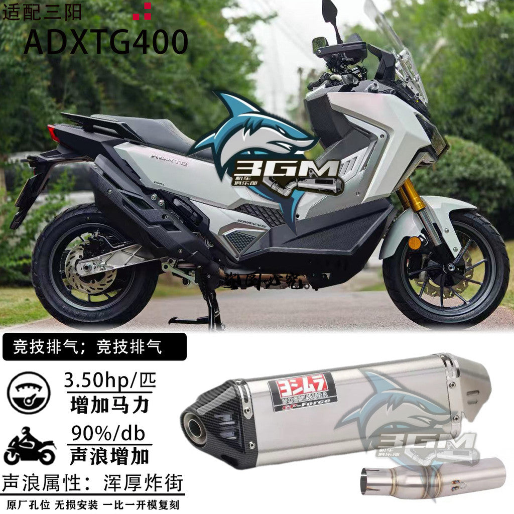 Exhaust Sym Adxtg400 Pipe Muffler Full System Exhaust Adxtg 400 Slip on Titanium Header Adxtg400