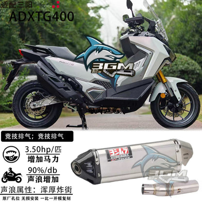 Exhaust Sym Adxtg400 Pipe Muffler Full System Exhaust Adxtg 400 Slip on Titanium Header Adxtg400