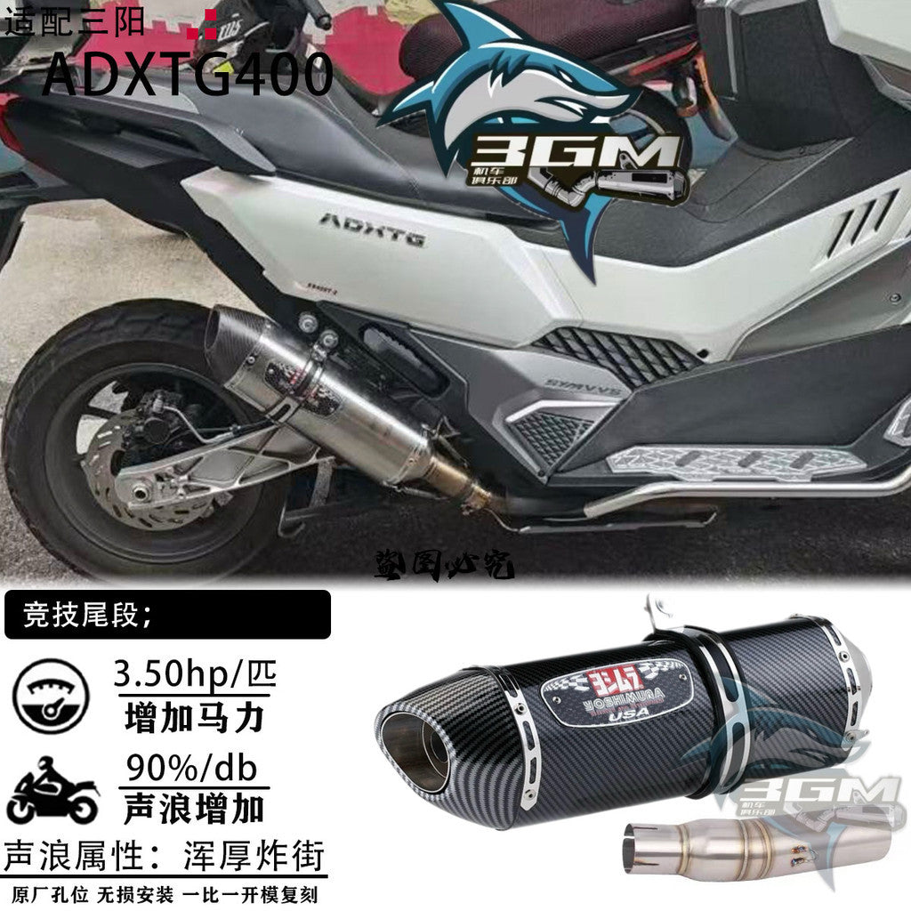 Exhaust Sym Adxtg400 Pipe Muffler Full System Exhaust Adxtg 400 Slip on Titanium Header Adxtg400