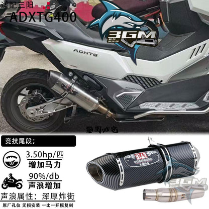 Exhaust Sym Adxtg400 Pipe Muffler Full System Exhaust Adxtg 400 Slip on Titanium Header Adxtg400