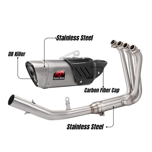 RAVEN Qjmotor SRK450RR Modified Stainless Steel Exhaust Pipe Full System Motorcycle Exhaust SRK450RR