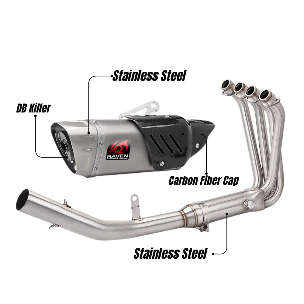 RAVEN Qjmotor SRK450RR Modified Stainless Steel Exhaust Pipe Full System Motorcycle Exhaust SRK450RR