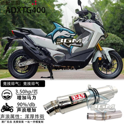 Exhaust Sym Adxtg400 Pipe Muffler Full System Exhaust Adxtg 400 Slip on Titanium Header Adxtg400