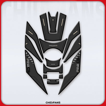 Zontes 368G 2024-2026 Zontes 368G Rubber Fuel Tank Sticker Body Protection Decorative Stickers