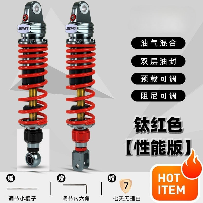 JSMT MODA SPORTER S Rear Shock Absorber 330mm Performance 3 Adjustable Preload Nitrogen Can