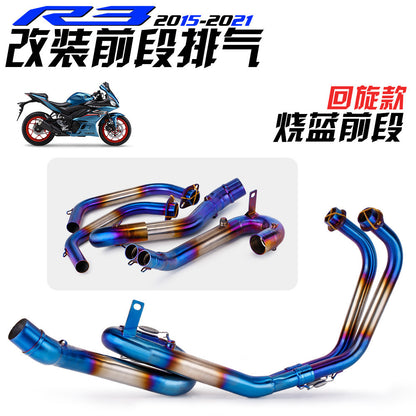 Motorcycle Exhaust 2015-2021 R25 Yamaha Titanium Stainless Steel Header Exhaust Pipe