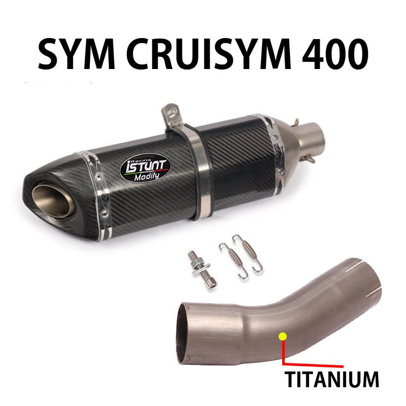 2025 SYM Cruisym 400 Titanium Exhaust Pipe Header Slipon Full System Exhaust Maysym 400 21-24