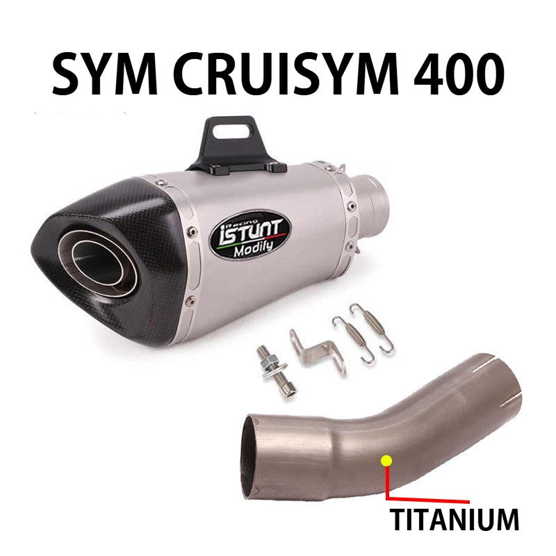 2025 SYM Cruisym 400 Titanium Exhaust Pipe Header Slipon Full System Exhaust Maysym 400 21-24