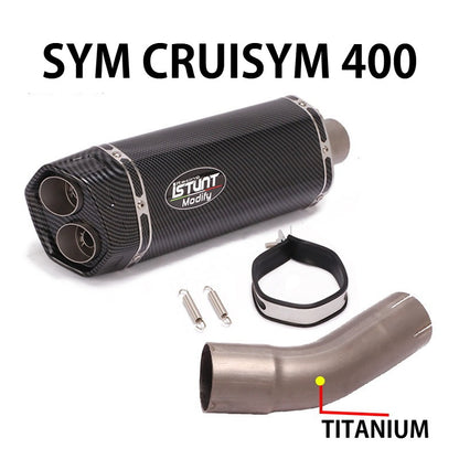 2025 SYM Cruisym 400 Titanium Exhaust Pipe Header Slipon Full System Exhaust Maysym 400 21-24