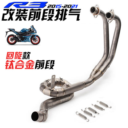 Motorcycle Exhaust 2015-2021 R25 Yamaha Titanium Stainless Steel Header Exhaust Pipe