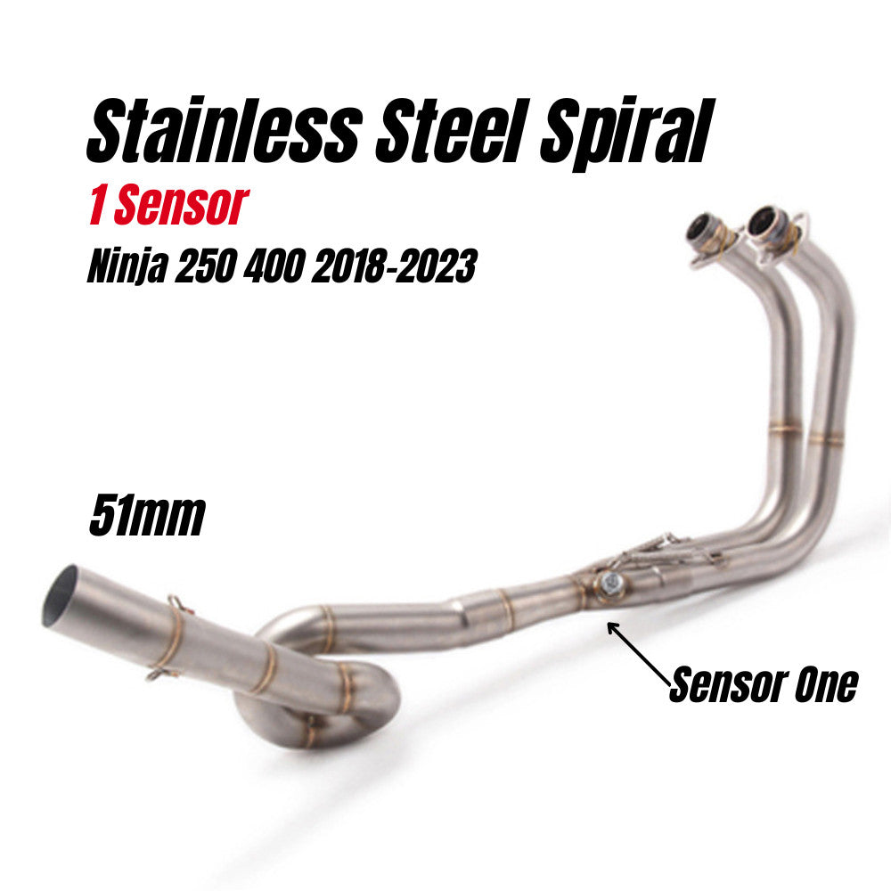 Kawasaki Ninja 250 Ninja 400 Ninja 500 2018-2025 Single Double O2 Full System Exhaust for 51mm Muffler