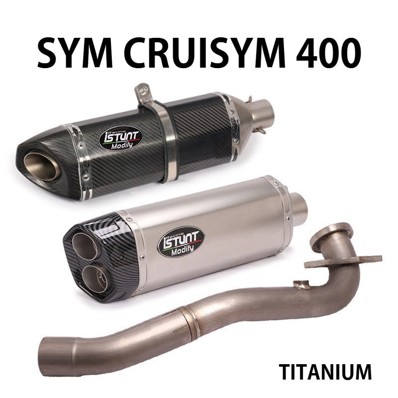 2025 SYM Cruisym 400 Titanium Exhaust Pipe Header Slipon Full System Exhaust Maysym 400 21-24