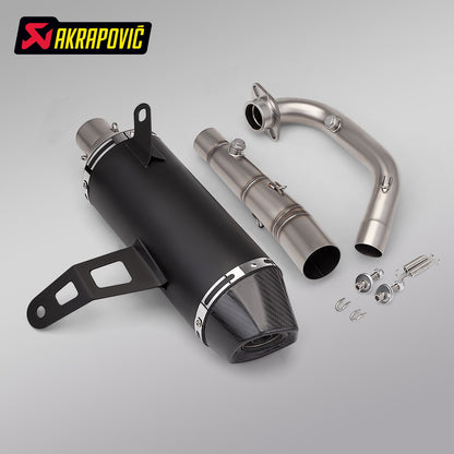 ZONTES 368G Exhaust Pipe Stainless Steel Carbon Cap Zontes 368G Header Pipe Muffler 2024-2025