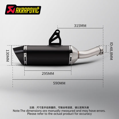 Honda Transalp XL750 Slip On Exhaust Pipe Muffler Stainless Steel Carbon Fiber Exhaust 2023-2025