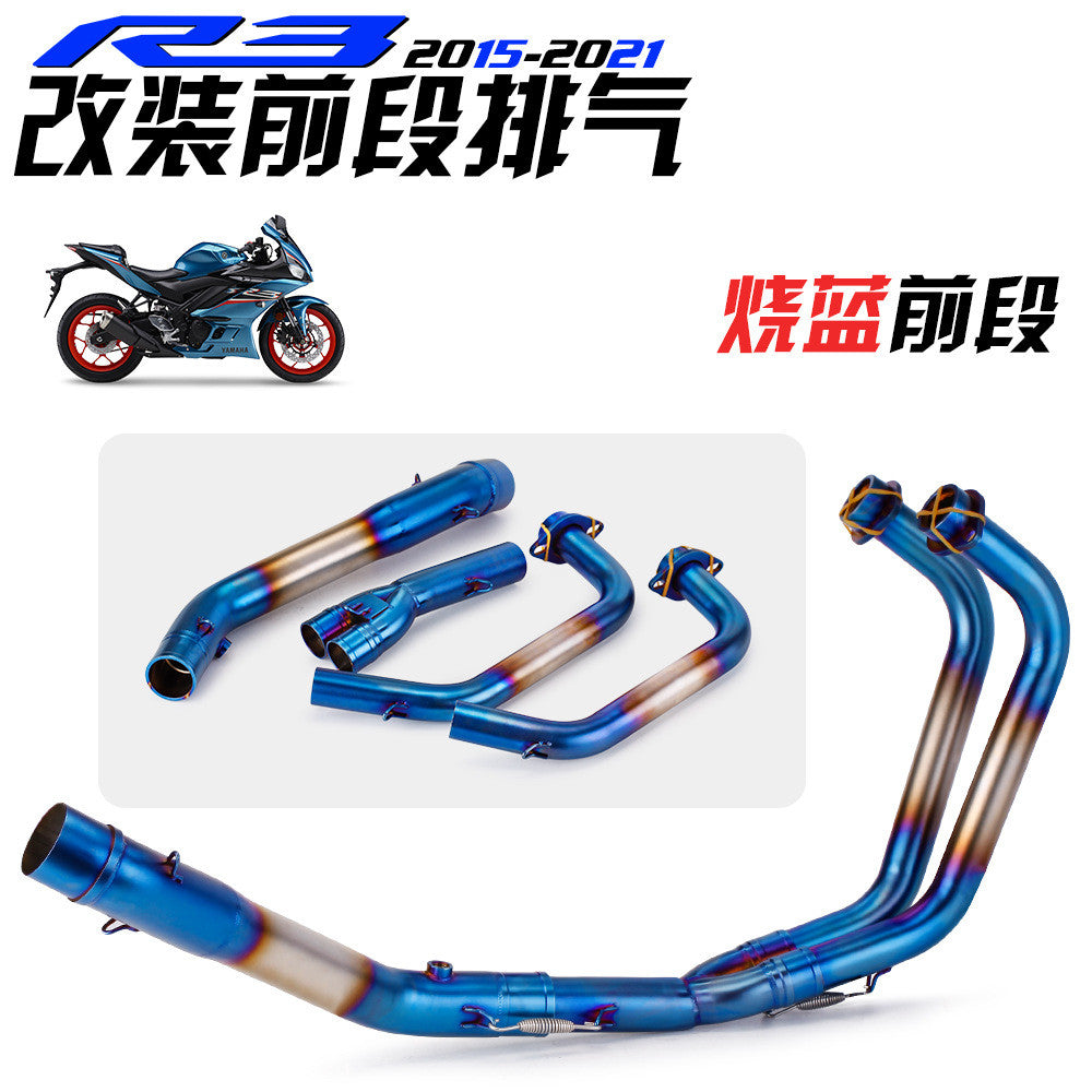 Motorcycle Exhaust 2015-2021 R25 Yamaha Titanium Stainless Steel Header Exhaust Pipe