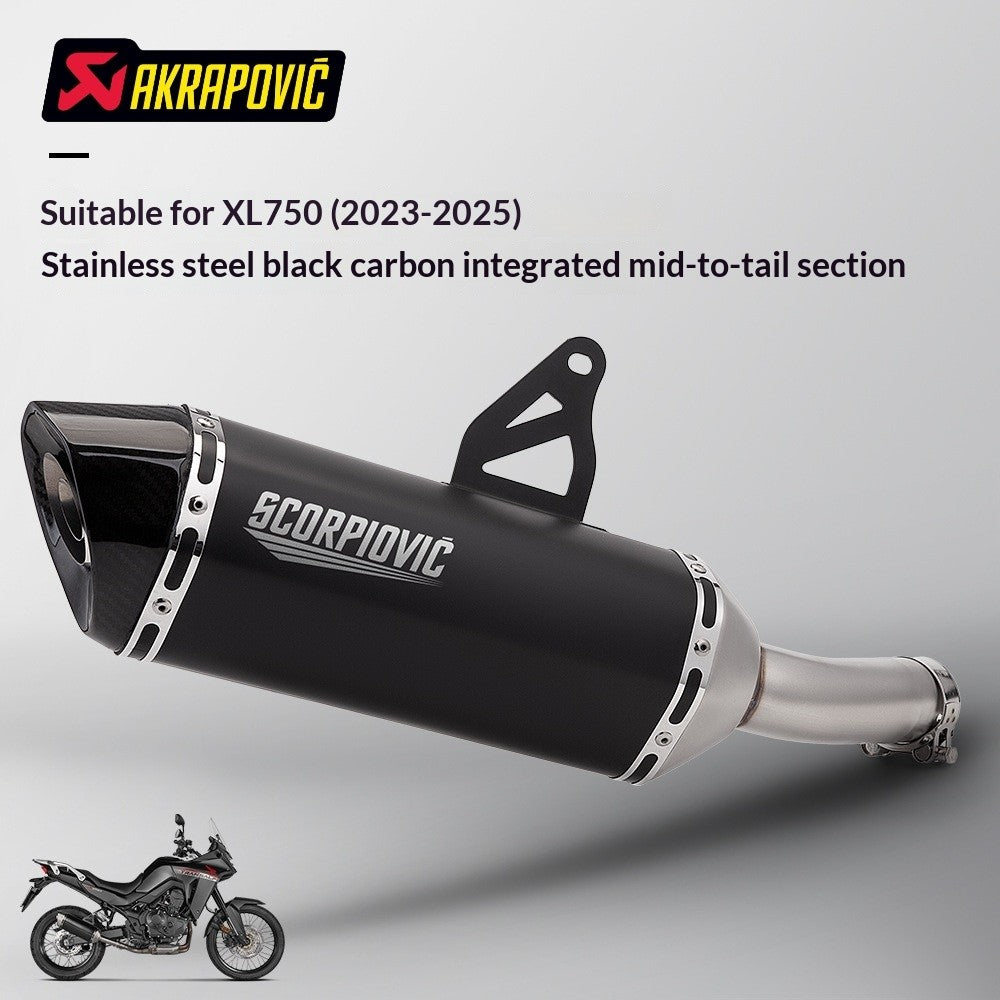 Honda Transalp XL750 Slip On Exhaust Pipe Muffler Stainless Steel Carbon Fiber Exhaust 2023-2025