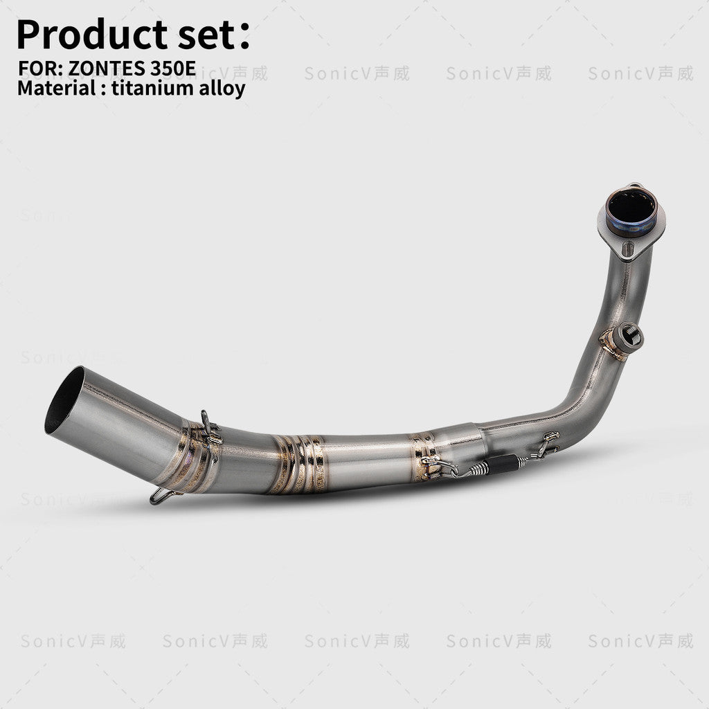 Zontes 350e Modified Titanium Exhaust Pipe Full System Akrapovic Zontes 350E Exhaust Titanium