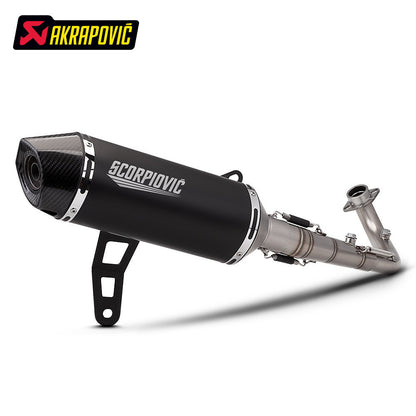 ZONTES 368G Exhaust Pipe Stainless Steel Carbon Cap Zontes 368G Header Pipe Muffler 2024-2025