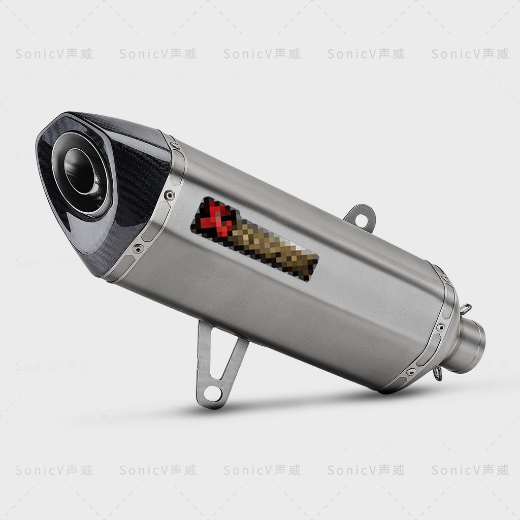 Zontes 350e Modified Titanium Exhaust Pipe Full System Akrapovic Zontes 350E Exhaust Titanium
