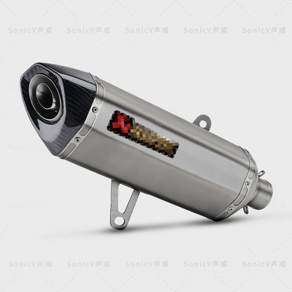 Zontes 350e Modified Titanium Exhaust Pipe Full System Akrapovic Zontes 350E Exhaust Titanium