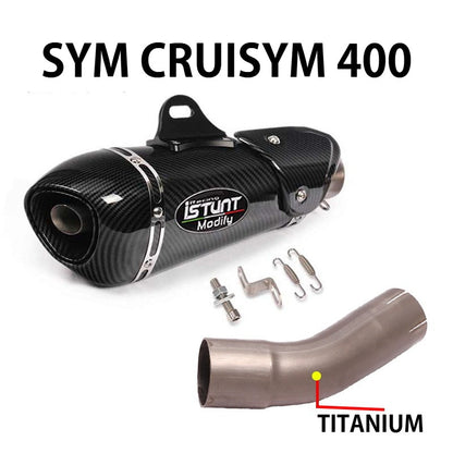 2025 SYM Cruisym 400 Titanium Exhaust Pipe Header Slipon Full System Exhaust Maysym 400 21-24