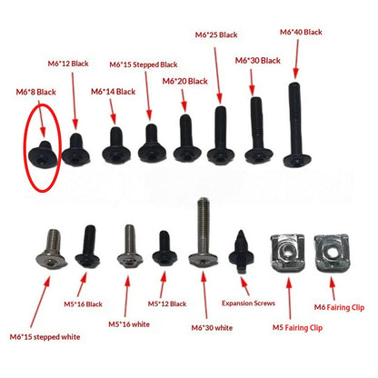 Benelli Small Part Screw Tnt600 SRK600 Cylinder Head Cover Screw Motorcycle Small Spare Parts