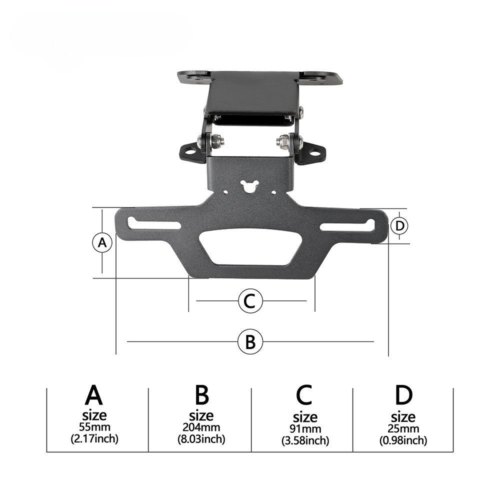 Yamaha MT25 R25 Modified Short Tail License Plate Frame Motorcycle Folding Tail Tidy 2024+