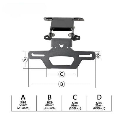 Yamaha MT25 R25 Modified Short Tail License Plate Frame Motorcycle Folding Tail Tidy 2024+