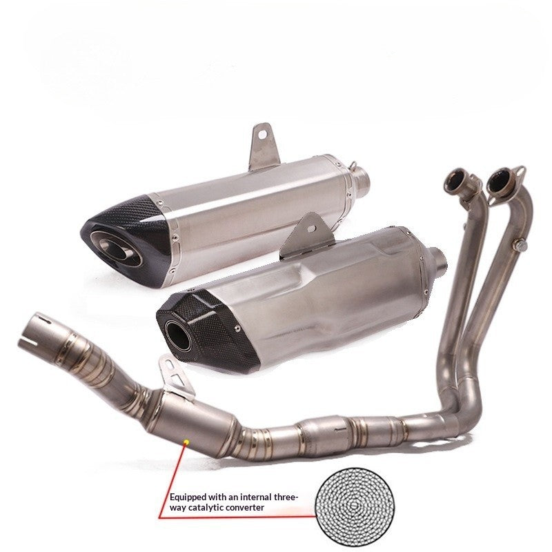 QJMOTOR SRT800 Motorcycle Exhaust Pipe Titanium Front Section Middle Section Full Section Exhaust