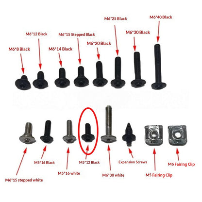 Benelli Small Part Screw Tnt600 SRK600 Cylinder Head Cover Screw Motorcycle Small Spare Parts