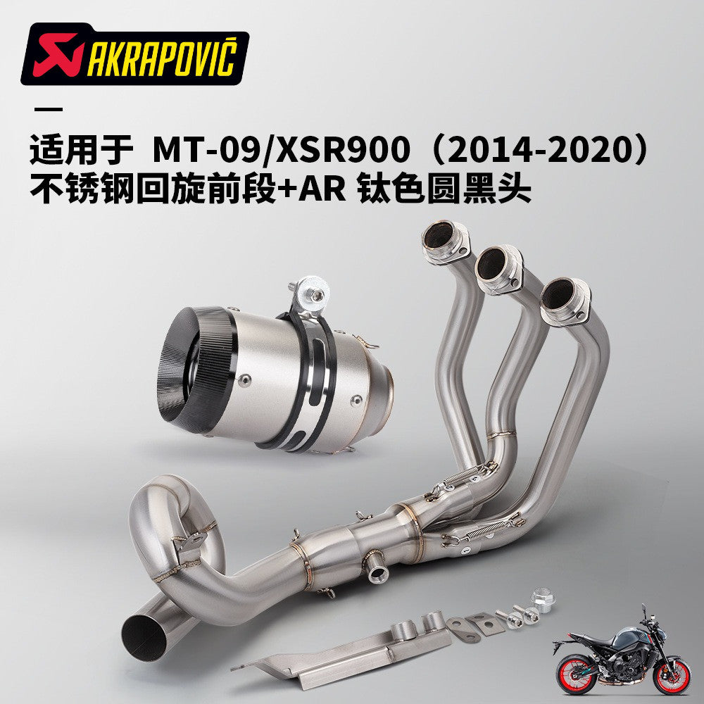 Yamaha MT09 V1 V2 2014-2020 Exhaust Spiral Pipe Stainless Steel Muffler Motorcycle Exhaust MT09