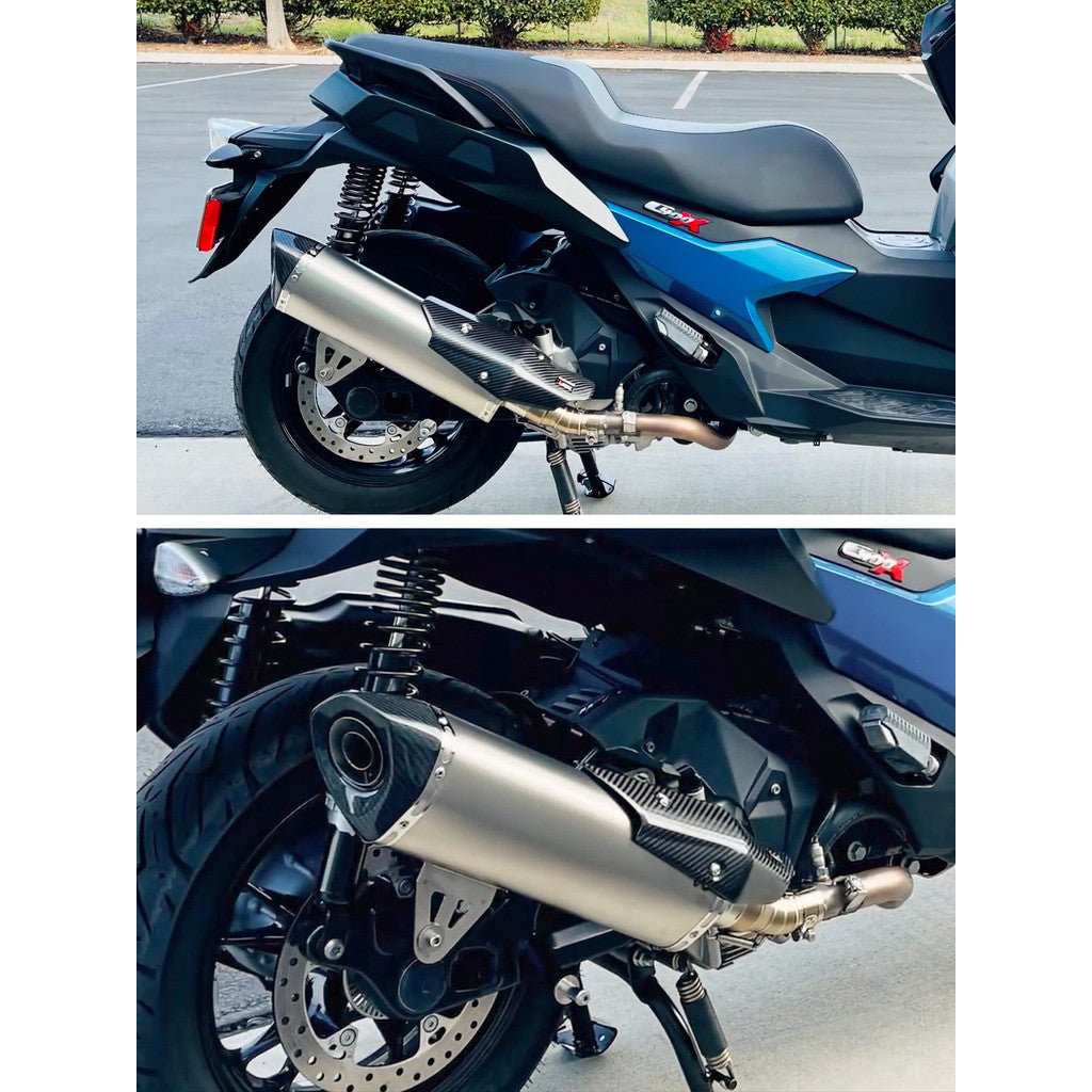 Akrapovic Motorcycle Exhaust Pipe for BMW C400x C400gt Carbon Fiber Mufflet Tip Exhaust Slip On