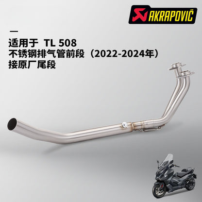 SYM TL508 Scooter Exhaust Front Exhaust Pipe Stainless Steel for TL508 2022-2024 Original Muffler