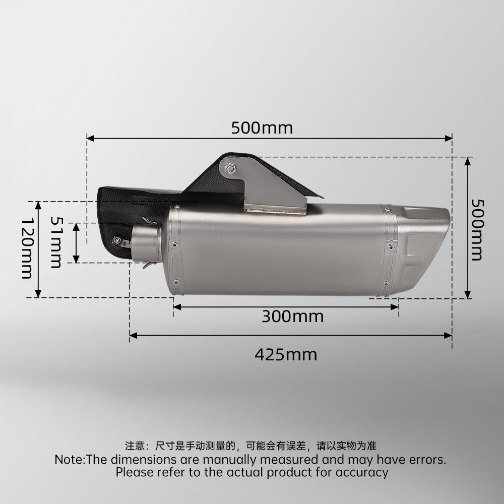 Akrapovic Muffler R25 MT25 R1 Yamaha Universal Exhaust Pipe 51MM Muffler Motorcycle Exhaust