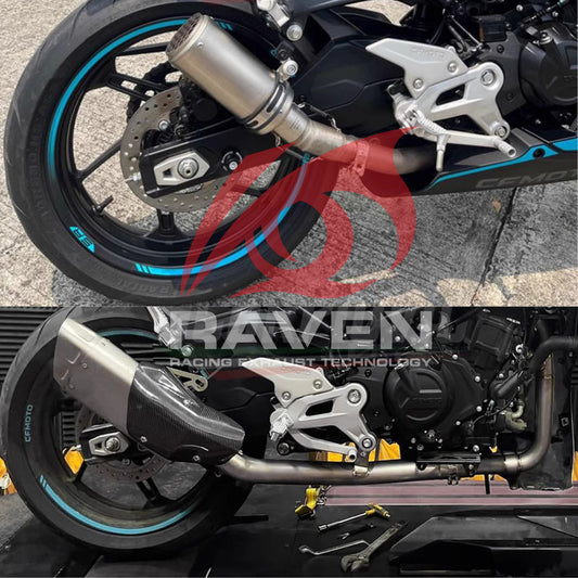 RAVEN CFMOTO 450SR 450NK Exhaust Stainless Steel Titanium Full System Exhaust Motorcycle Muffler