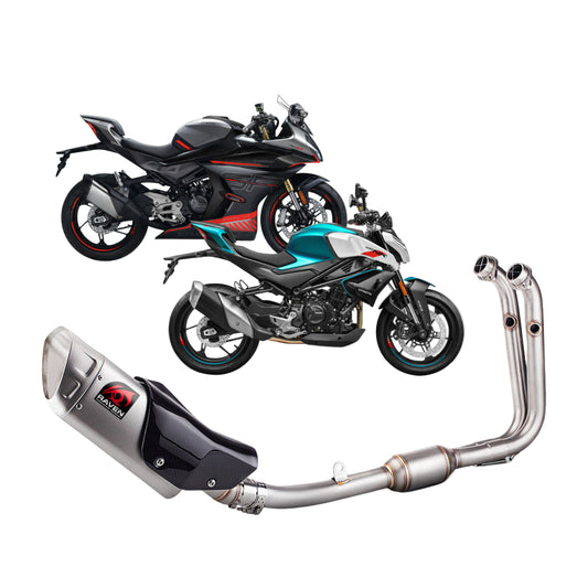RAVEN CFMOTO 450SR 450NK Exhaust Stainless Steel Titanium Full System Exhaust Motorcycle Muffler