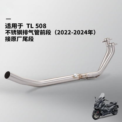 SYM TL508 Scooter Exhaust Front Exhaust Pipe Stainless Steel for TL508 2022-2024 Original Muffler
