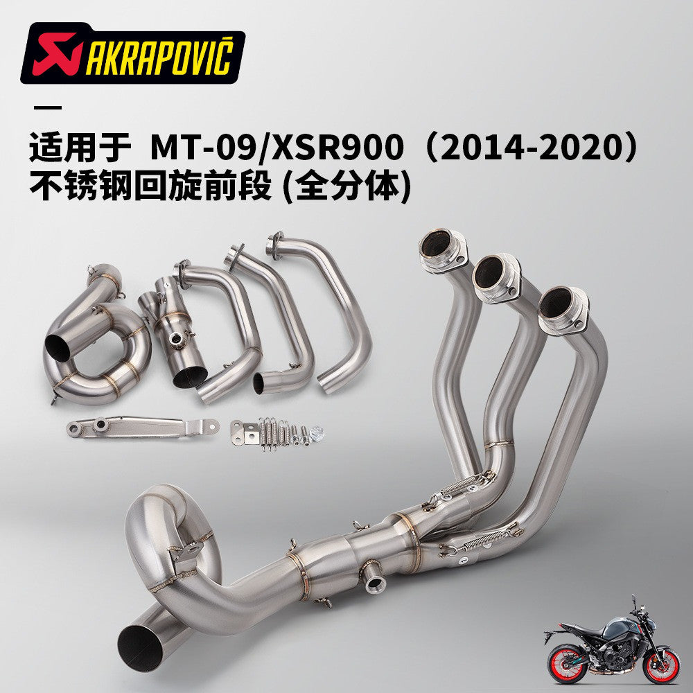 Yamaha MT09 V1 V2 2014-2020 Exhaust Spiral Pipe Stainless Steel Muffler Motorcycle Exhaust MT09