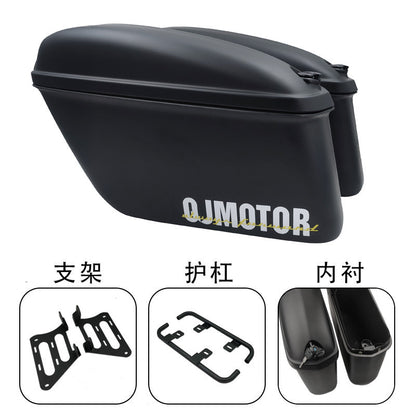 SRV250 AMT Side Box with Bracket QJMOTOR SRV250 Side Box SRV250 Orange ABS Box Carbon Steel Bracket