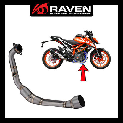 RAVEN KTM DUKE RC390 21-24 Front Section Header TItanium Exhaust Pipe Motorcycle Exhaust Pipe