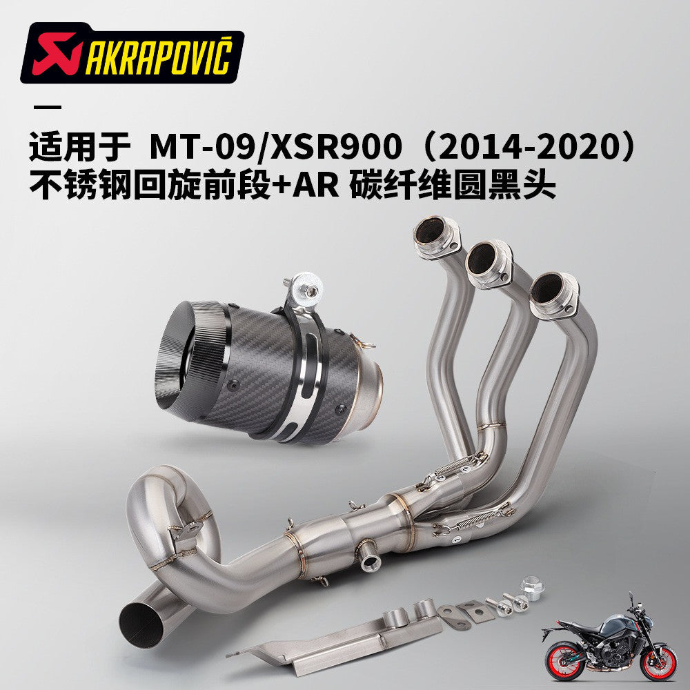 Yamaha MT09 V1 V2 2014-2020 Exhaust Spiral Pipe Stainless Steel Muffler Motorcycle Exhaust MT09