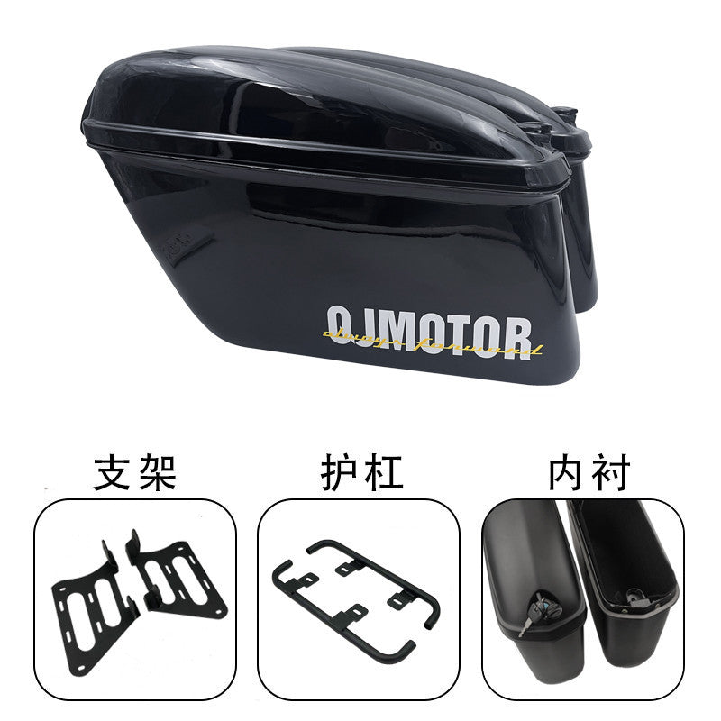 SRV250 AMT Side Box with Bracket QJMOTOR SRV250 Side Box SRV250 Orange ABS Box Carbon Steel Bracket