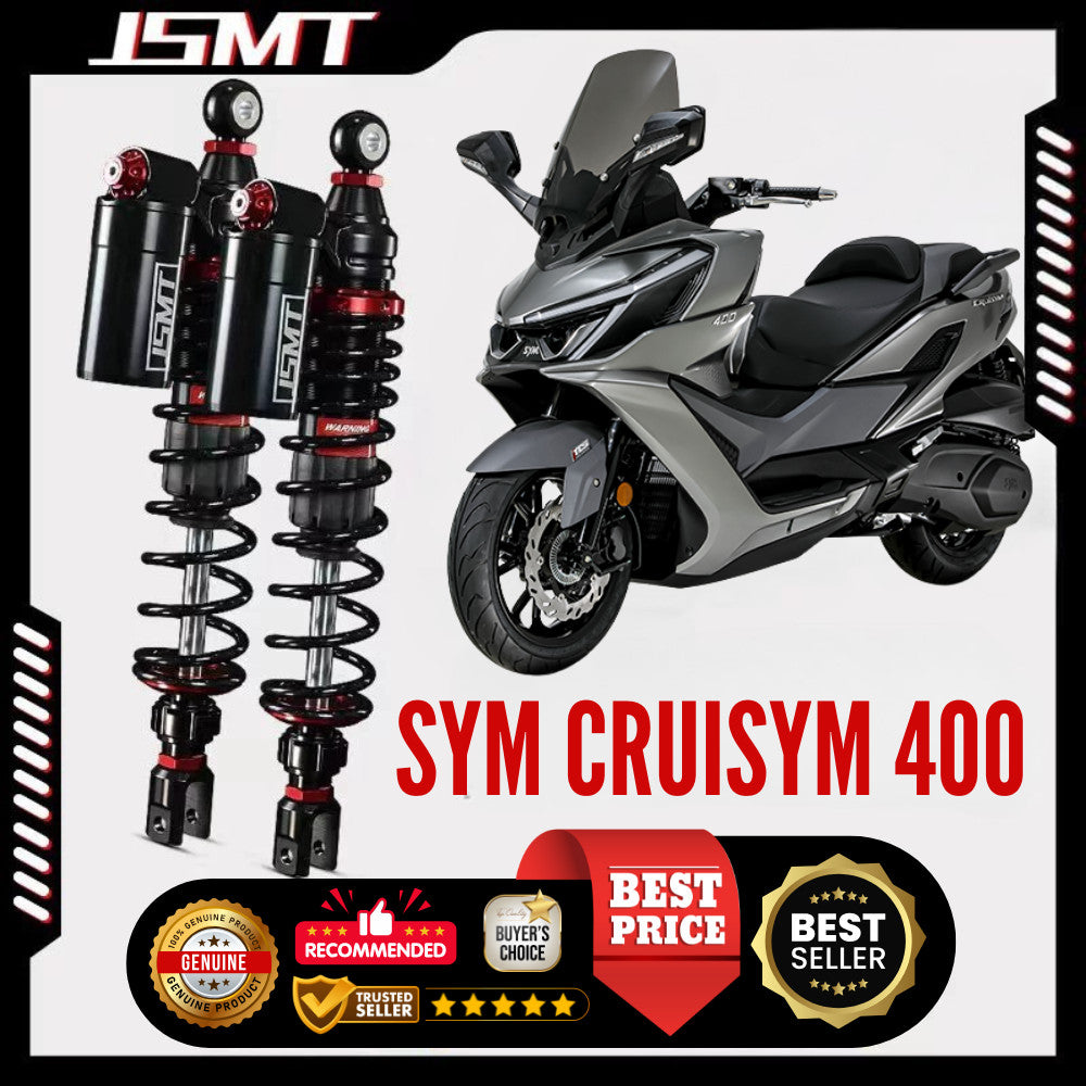 JSMT SYM CRUISYM 400i Motorcycle Rear Shock Absorber Performance Adjustable Preload Nitrogen Gas Can