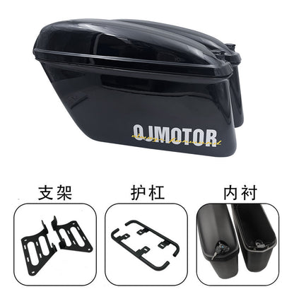 SRV250 AMT Side Box with Bracket QJMOTOR SRV250 Side Box SRV250 Orange ABS Box Carbon Steel Bracket