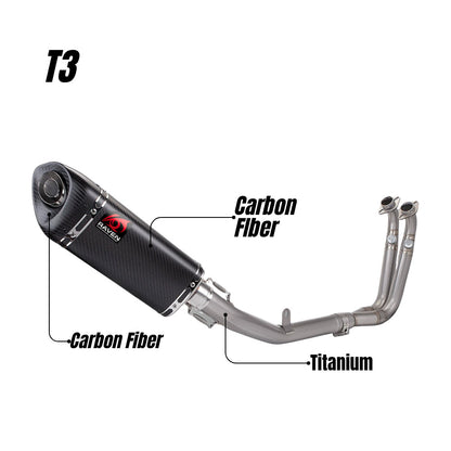 RAVEN CFMOTO 450SR 450NK Exhaust Stainless Steel Titanium Full System Exhaust Motorcycle Muffler