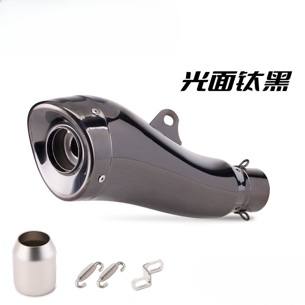 LEOVINCE Universal Muffler Motorcycle Exhaust Stainless Steel 51mm Exhaust Muffler